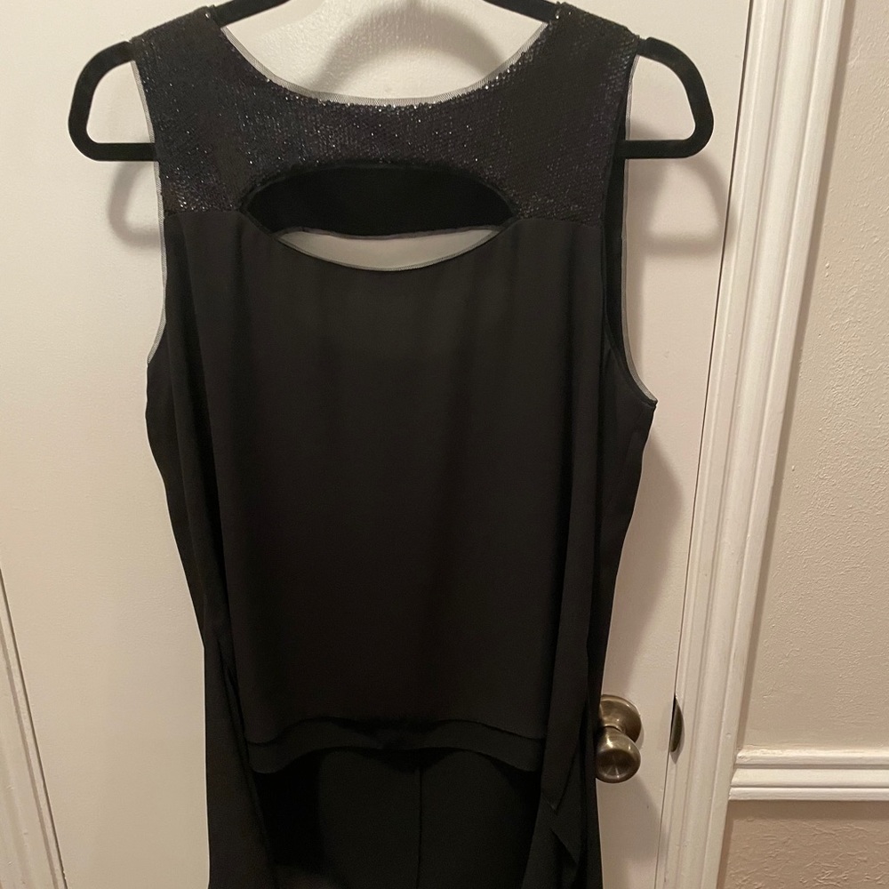 Black sequin BCBG top